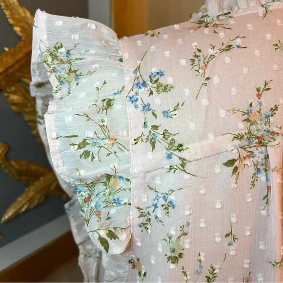 Garden Smocked Ruffle Button Top - Picture 5 of 7